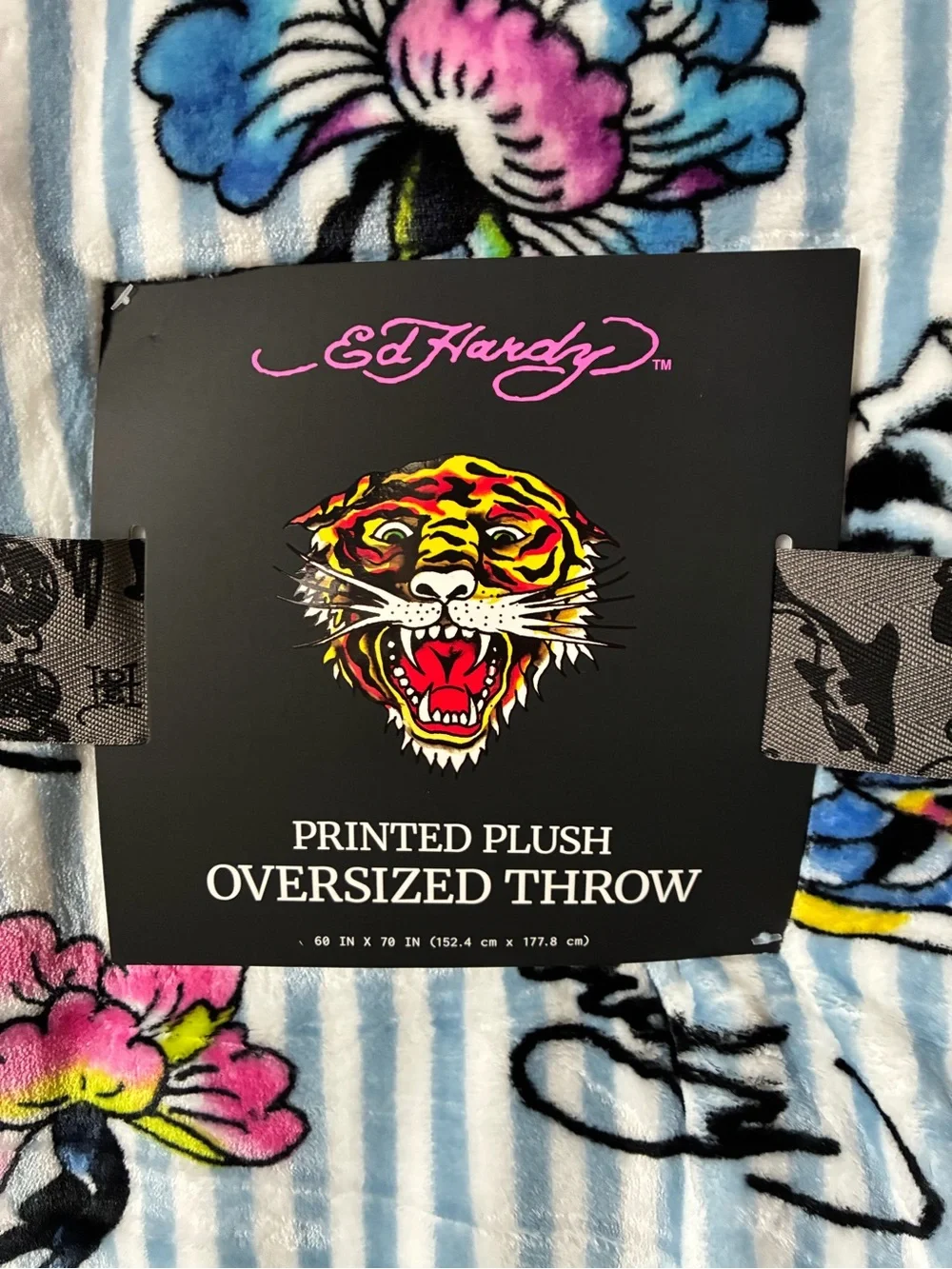 Printed Plush Oversized Throw